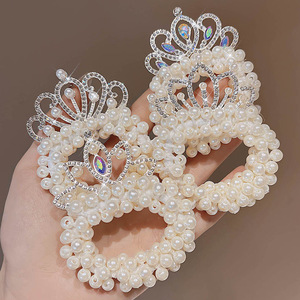 Per festa di compleanno, per capelli, adorabili e decorati con perle, a forma di corona, per capelli, accessori per capelli per bambine - Product Image 6