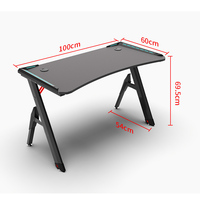 Chaise de bureau gaming E-Sport OEM RGB en métal robuste avec surface en bois, prix abordable, modèle G9001 avec éclairage LED