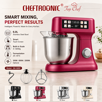 Robot culinaire électrique Cheftronic 6,0 L avec écran tactile couleur, balance intégrée et fonction de fermentation pour la pâtisserie et la préparation des pâtes