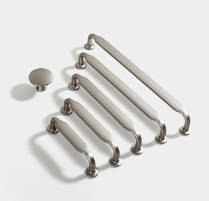 Zinc Alloy Contemporary Wardrobe Door Drawer Handles Cabinet <b>Dresser</b> Furniture Handles with Antirust Feature <b>for</b> Kitchen Bedroom - Product Image 4
