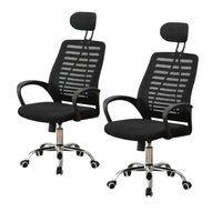 Chaise de bureau pivotante à dossier haut avec appui-tête confortable, chaise de conférence pour personnel de bureau à domicile, chaise d'étudiant pour dortoir