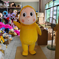 Costume gonflable de personnage de dessin animé en forme d'étoile, avec accessoires de tête, pour spectacle de marche, modèle Bébé Gras Jaune