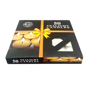 Lot de 50 <span class=keywords><strong>bougies</strong></span> chauffe-plat blanches naturelles en paraffine non parfumées - Product Image 5