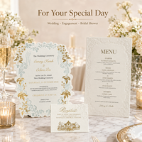Cartes d'invitation de mariage personnalisées de luxe, gaufrées, imprimées UV, découpées au laser, fournisseur de mariages personnalisés
