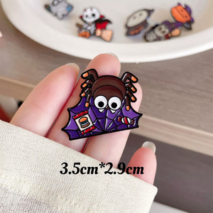 Broche fantôme citrouille Halloween 2026, araignée de dessin animé, momie mignonne, badge en métal plaqué amusant, cadeau promotionnel - Product Image 4