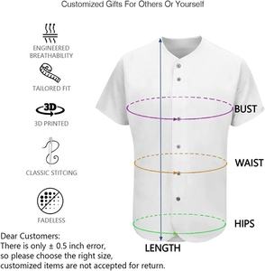 Jersey transpirable personalizado, jersey de cricket de softbol para jóvenes, uniformes con botones impresos por sublimación para niños, ropa deportiva de malla - Product Image 5