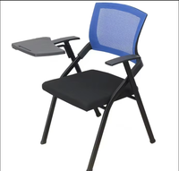 Chaise de bureau moderne bon marché en gros chaise de salle de conférence pliante en tissu bureau de formation d'apprentissage avec tableau d'écriture