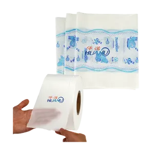 中国供应商彩色流延薄膜用于一次性尿布高品质蓝白色聚乙烯尿布透气膜