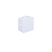 Boîtier de jonction étanche IP65 80x80x50mm en ABS, pré-percé 4 trous, avec bouchons en caoutchouc, pour extérieur, résistant aux UV