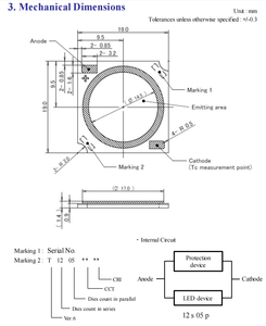 Citizen CLU038-1205C4-30H5M3-F1 3000K Blanc Chaud 90CRI Puce LED COB 15-48W Haute Luminosité Dimmable Garantie 3 Ans 120° de Vision - Product Image 6