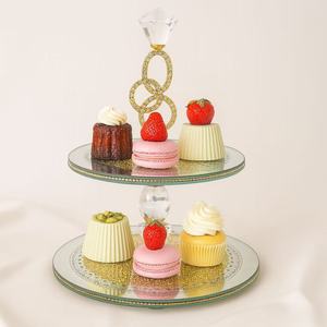 Umwelt freundliche einzigartige Design Hochzeits torte Stand Dessert Fall Platte Sweet <span class=keywords><strong>Circle</strong></span> Tabletts Tisch dekoration Gerichte & Teller - Product Image 2
