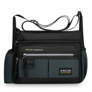 Kelylek Bolso de hombro para hombre, de tela Oxford, de gran capacidad, de varias capas, para uso diario, viajes, negocios - Product Image 1