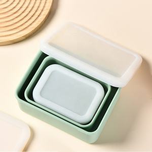 Household Wholesale Silicone Food Container <b>Storage</b> Bento <b>Box</b> School Office Bento <b>Box</b> Food Grade Silicone Lunch <b>Box</b> With Lid - Product Image 2