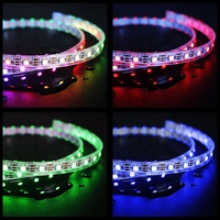 Tira de LED RGB WS2812B 5050 con IC Integrado, Soporte de Cobre, Programable, Autoadhesiva, 5V, IP65