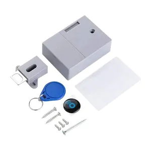 数字隐形电子柜智能锁ic卡传感器RFID抽屉锁感应电池供电木质衣柜锁