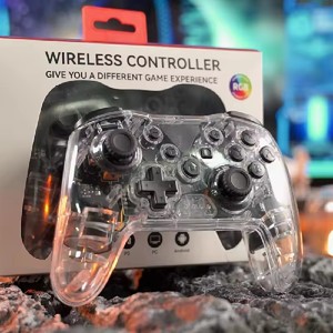 2,4g inalámbrico RGB <span class=keywords><strong>Gamepad</strong></span> para Switch Game Console De Jeux PC Joystick controlador móvil seis ejes giroscopio Dual vibración NS015 - Product Image 6