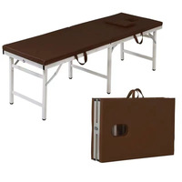 Table de massage pliable moderne en acier inoxydable pour extensions de cils, multifonctionnelle pour salon de beauté et soins du visage