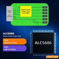 Módulo Decodificador de Audio Digital Tipo-C COMTANG DAT37384-SL ALC5686 DAC de 384kHz/32bit para Pedidos al por Mayor OEM/ODM