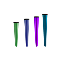 Tube en plastique coloré de 109 mm avec bouchon à vis, conteneur en forme de cône, tube à ouverture facile