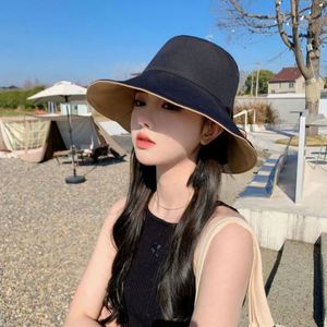 Chapeaux d'été unisexes en gros, protection solaire UV extérieure, en tissu maillé, à large bord, avec nœud décoratif, pour la pêche, les loisirs et le ski - Product Image 5