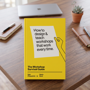 Guía de supervivencia en el taller de Rob Fitzpatrick, libro en inglés de bolsillo, libro de capacitación y facilitación - Product Image 2