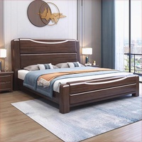 Lit en bois de haute qualité à prix abordable, ensemble de meubles de chambre à coucher taille king