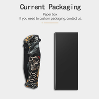 Couteau de poche pliable à lame en acier inoxydable avec logo personnalisé, fabrication OEM, ouverture par bouton, pour la chasse, le camping et les activités de plein air