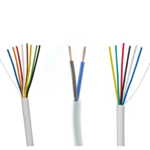 Điện áp thấp 16awg 18AWG 20AWG 22AWG 24AWG 2 3 4 6 8 lõi không được che chở Đồng CCA an ninh Dây cáp báo động