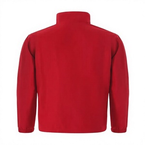 Men's Red Fleece Jacket <b>Zip</b> <b>up</b> Stand Collar Windproof Custom Logo Casual Outdoor Workwear Winter Made in Bangladesh - Product Image 4