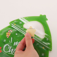 Sacs d'emballage alimentaire en mylar personnalisés pour cadeaux de Noël, sacs à bonbons, sacs à nourriture avec poignée, joyeux Noël, sacs à biscuits debout
