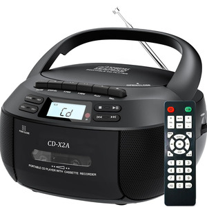 Lecteur de cassettes et de CD portable avec radio AM/FM pour son stéréo, télécommande, prise casque, compatibilité stéréo - Product Image 6