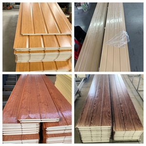Panel <span class=keywords><strong>de</strong></span> Pared Sándwich <span class=keywords><strong>de</strong></span> PU, Revestimiento Metálico, Impermeable, Resistente al Fuego, Aislamiento Térmico, Pared Exterior para Edificios <span class=keywords><strong>Prefabricados</strong></span> - Product Image 2