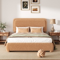 Lit intelligent convertible de luxe en velours italien minimaliste, cadre motorisé ultra-silencieux, tête de lit réglable, style urbain moderne