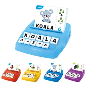 TS 2 in 1 Matching Letter Game for Kids Educational Toys with Alphabet and Numbers Spelling Reading Learning Flash Cards