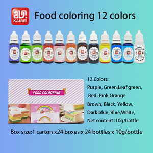 10g Colorant Alimentaire <span class=keywords><strong>Comestible</strong></span> 12 Couleurs Colorant Alimentaire Liquide en Gel pour Décoration - Product Image 5
