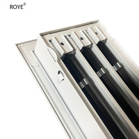 Diffuseur d'air de retour linéaire en alliage d'aluminium durable de style industriel moderne, grille de ventilation pour plafond, idéal pour salon