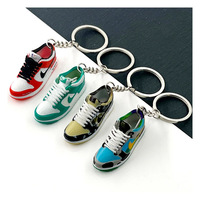 Hot-Sale 3D Mini Sneaker Shoe Keychain Cute Pvc Jordan Dunks Key Chain Car Bag Pendant Keyring Keychains
