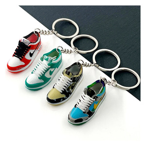 Hot-Sale 3D Mini Sneaker Shoe Keychain Cute pvc <strong>Jordan</strong> Dunks Key Chain Car Bag Pendant Keyring Keychains - Product Image 1