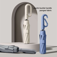 Parapluie pliant automatique à 10 baleines avec logo personnalisé, robuste, coupe-vent, avec boucle annulaire, protection solaire UV, vente en gros pour entreprises