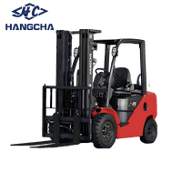 Chariot élévateur personnalisable Hangcha série CPCD18-X2H7F à transmission automatique, capacité de 1,5 à 3,5 tonnes, 4 roues motrices, pneus pneumatiques, rouge/jaune/vert