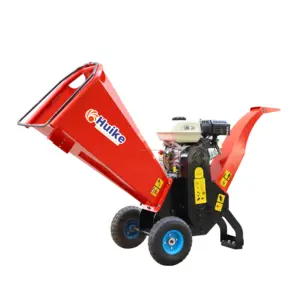 Huike mã lực cao 7.5 HP Xăng chi nhánh máy nghiền gỗ chipper towable Xăng gỗ chipper Shredder cho vườn