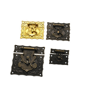 Loquet de boîte en alliage de zinc de style antique, design rectangulaire classique pour boîte à bijoux, quincaillerie de meubles - Product Image 5