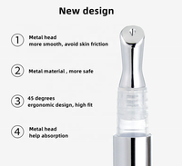 Tubes de gloss à lèvres en aluminium doré vides de 3 ml avec un nouveau applicateur à tête métallique