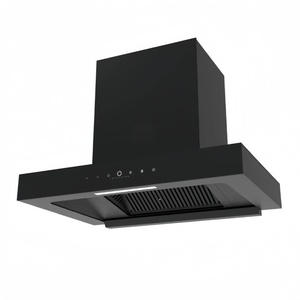 <span class=keywords><strong>Hotte</strong></span> murale intelligente noire <span class=keywords><strong>avec</strong></span> interface tactile et forte <span class=keywords><strong>extraction</strong></span> d'air pour cuisine domestique - Product Image 4