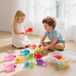 Jouet à presser en TPR en forme de <span class=keywords><strong>poisson</strong></span> doré, nouveauté pour distributeur automatique, jouet en plastique pour collection de capsules - Product Image 1