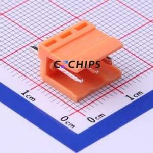 HT396V-3.96-3P Plug-in Terminal Block Through hole,P=3.96mm Connector Board-to-Board / Socket - Open 1x3P 3.96mm Orange - Product Image 1