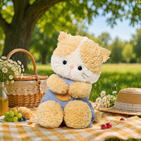 Jouet en peluche brodé en coton PP lesté, chauffable au micro-ondes, avec oreilles mobiles, anti-stress, pour bébé, idéal pour l'heure du coucher - Vente en gros 2026