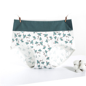 Bragas de algodón sin costuras para <span class=keywords><strong>mujer</strong></span>, <span class=keywords><strong>ropa</strong></span> <span class=keywords><strong>interior</strong></span> transpirable de cintura alta - Product Image 3