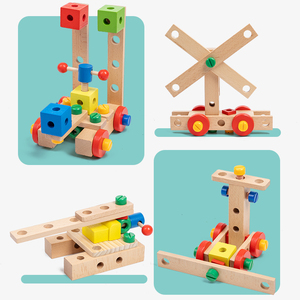 <span class=keywords><strong>Pingouin</strong></span> Éducatif Montessori Multifonctionnel En Bois DIY <span class=keywords><strong>Pingouin</strong></span> Écrou Vis Outils Combinaison Chaise Jouets Pour Enfants Garçons Filles - Product Image 3