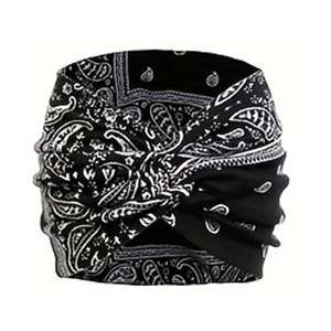 Bandeau pour cheveux à imprimé noix de cajou, sport, course à pied, bohème, lavage du visage, maquillage, bandeau large croisé pour femmes - Product Image 2